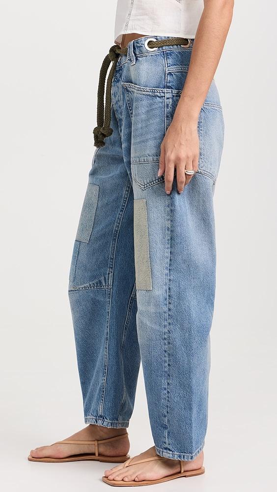 Free People Moxie Pull-On Barrel Jeans | Shopbop Product Image