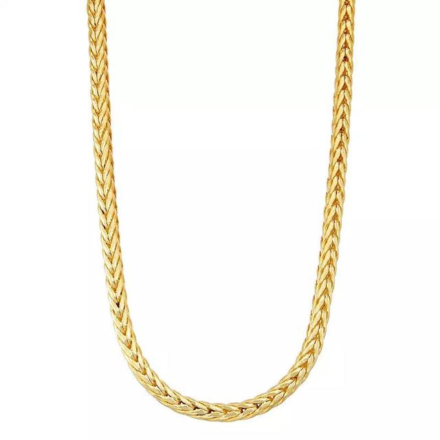 Jordan Blue Mens Sterling Silver Wheat Chain Necklace Yellow Product Image