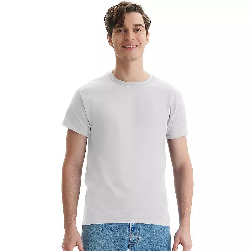 Hanes Essentials Mens Cotton T-Shirt, Value 4-Pack Orange L Product Image