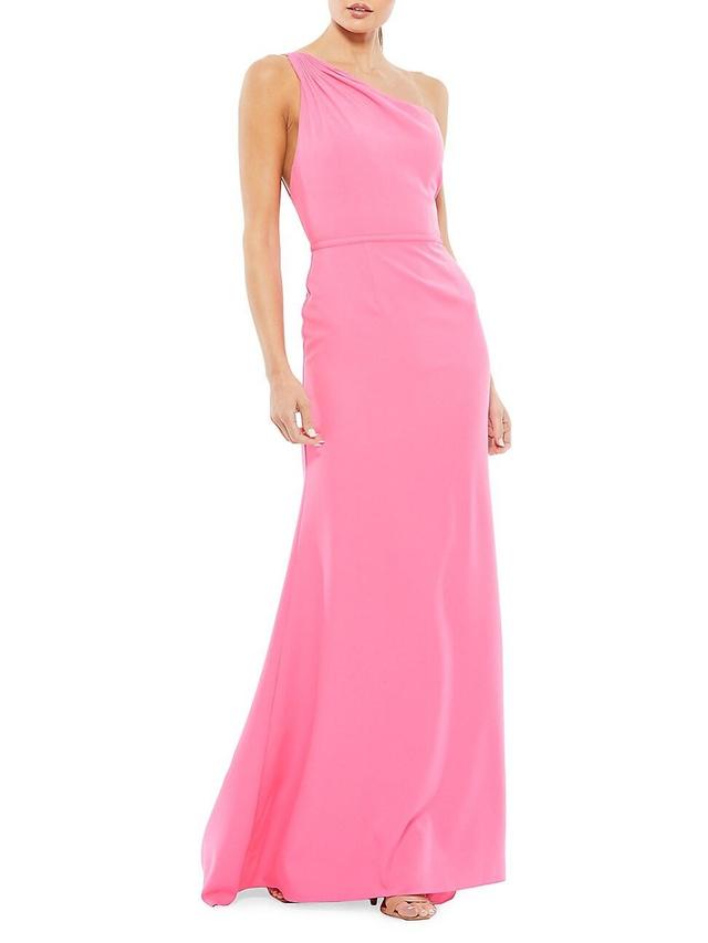 Womens Ieena One Shoulder Jersey Mermaid Gown Product Image