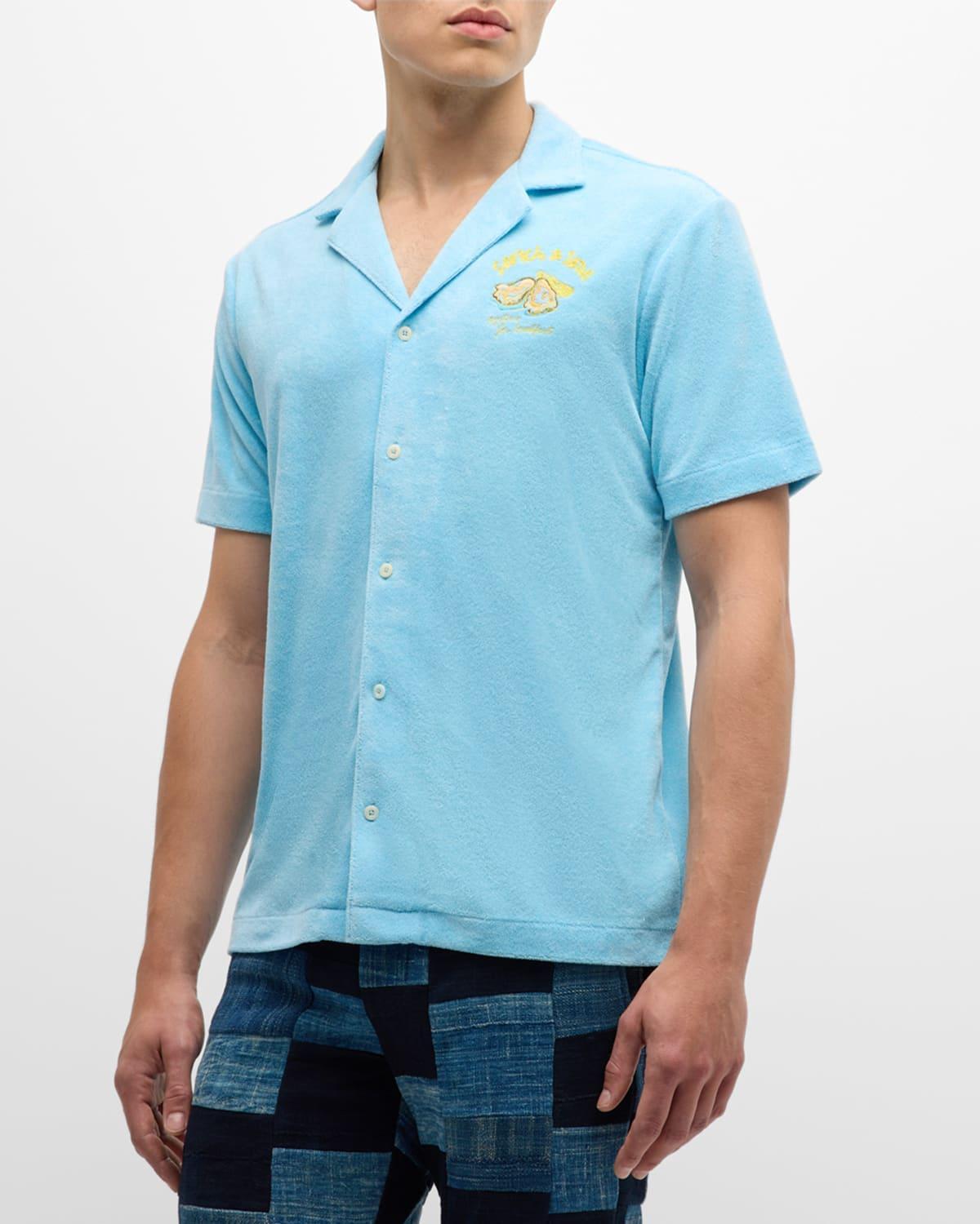 Men's Solid Toweling Camp Shirt Product Image