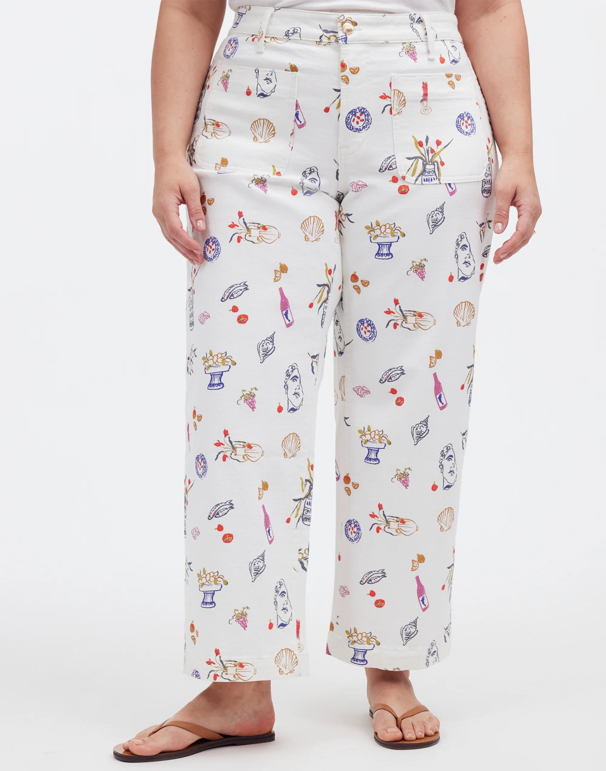 Madewell x Lisa Says Gah! The Plus Perfect Vintage Wide-Leg Crop Jean: Printed Edition Product Image