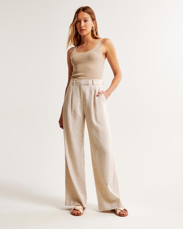 A&F Harper Tailored Linen-Blend Pant Product Image