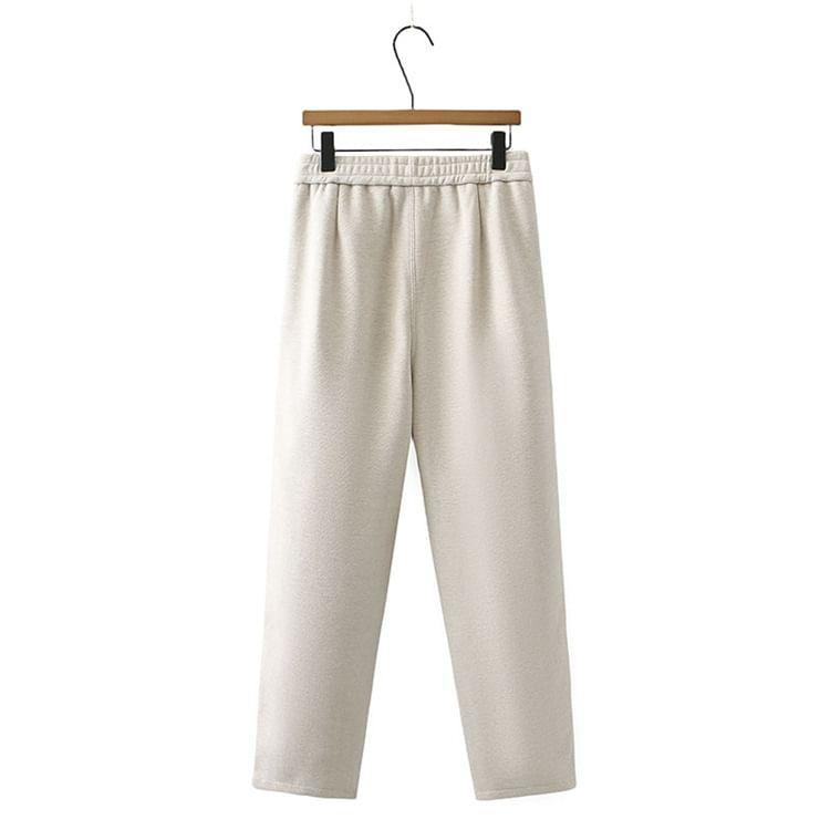 Plus Size Elastic Waist Tapered Pants Product Image