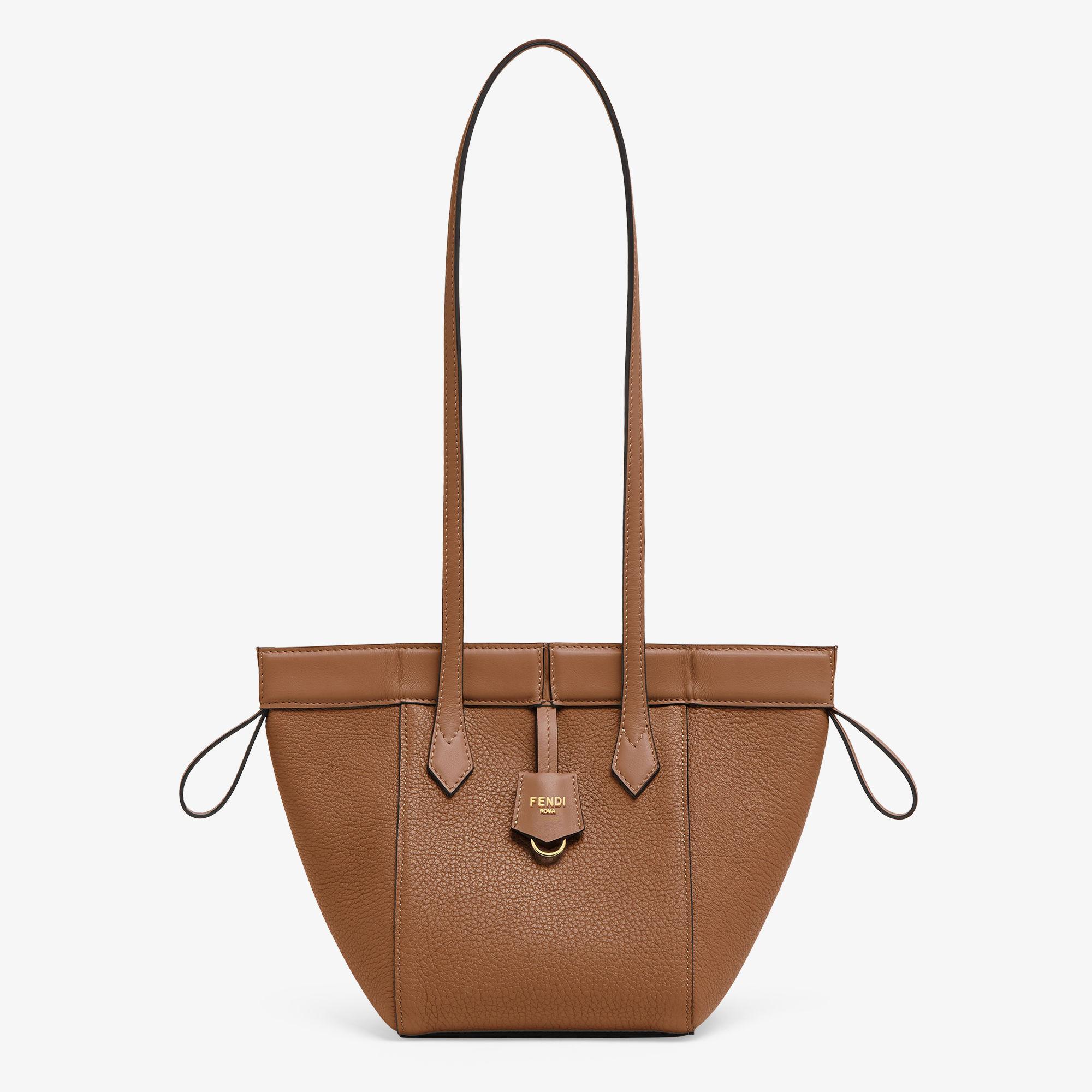 Fendi Origami MiniBrown leather mini bag that can be transformed Product Image