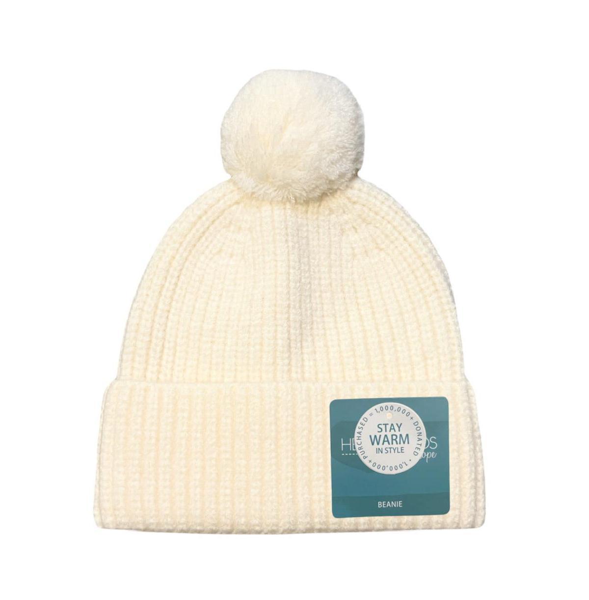 Headbands of Hope Women s Removable Pom Pom Beanie Cream Product Image