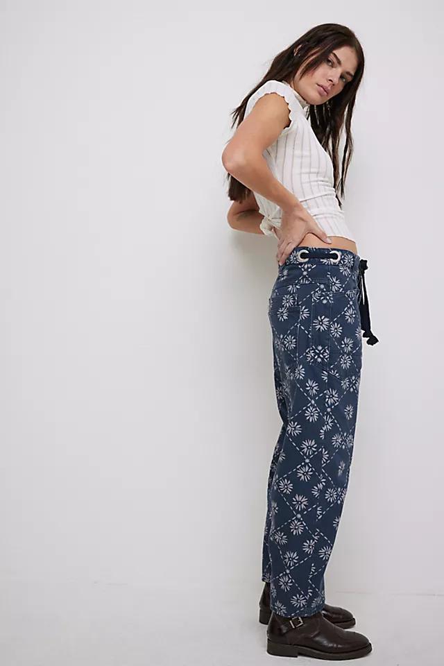 We The Free Moxie Printed Low-Slung Barrel Jeans Product Image