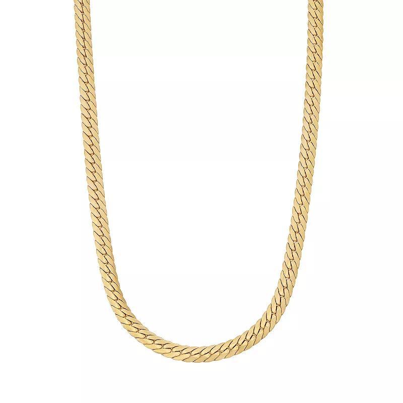 Giorgio di Vicenza Mens Sterling Silver Herringbone Chain Gold Tone Product Image