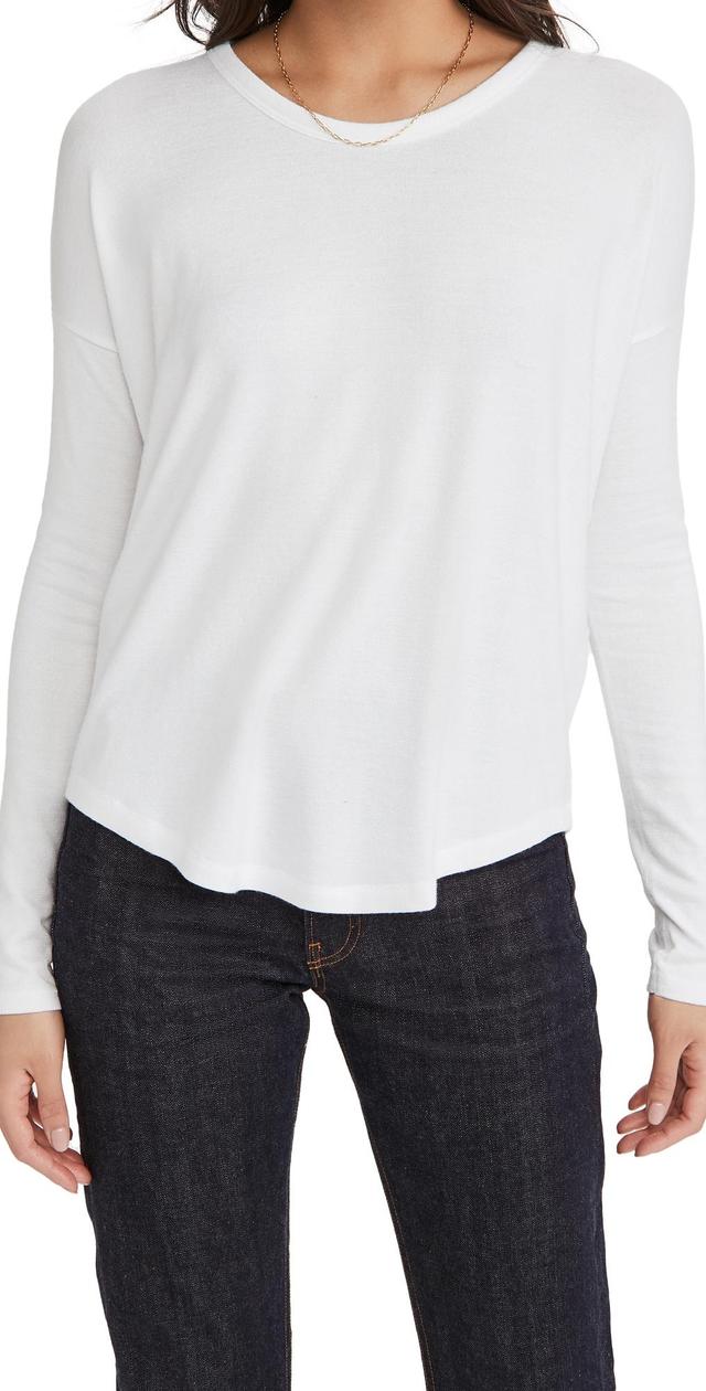 Womens Long-Sleeve Crewneck Top Product Image