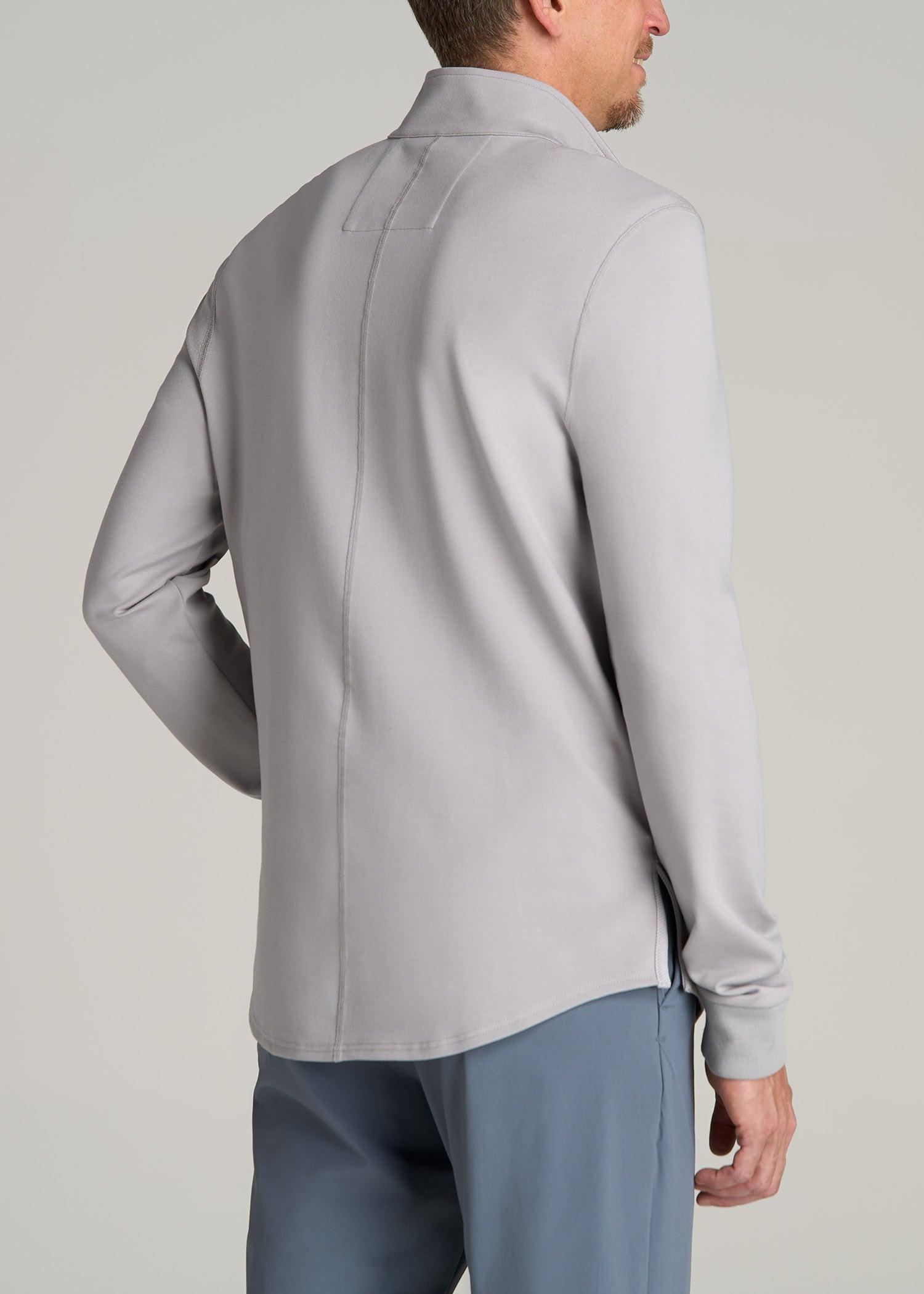 Fairway Popover Tall Men's Sweatshirt in Light Grey Male Product Image