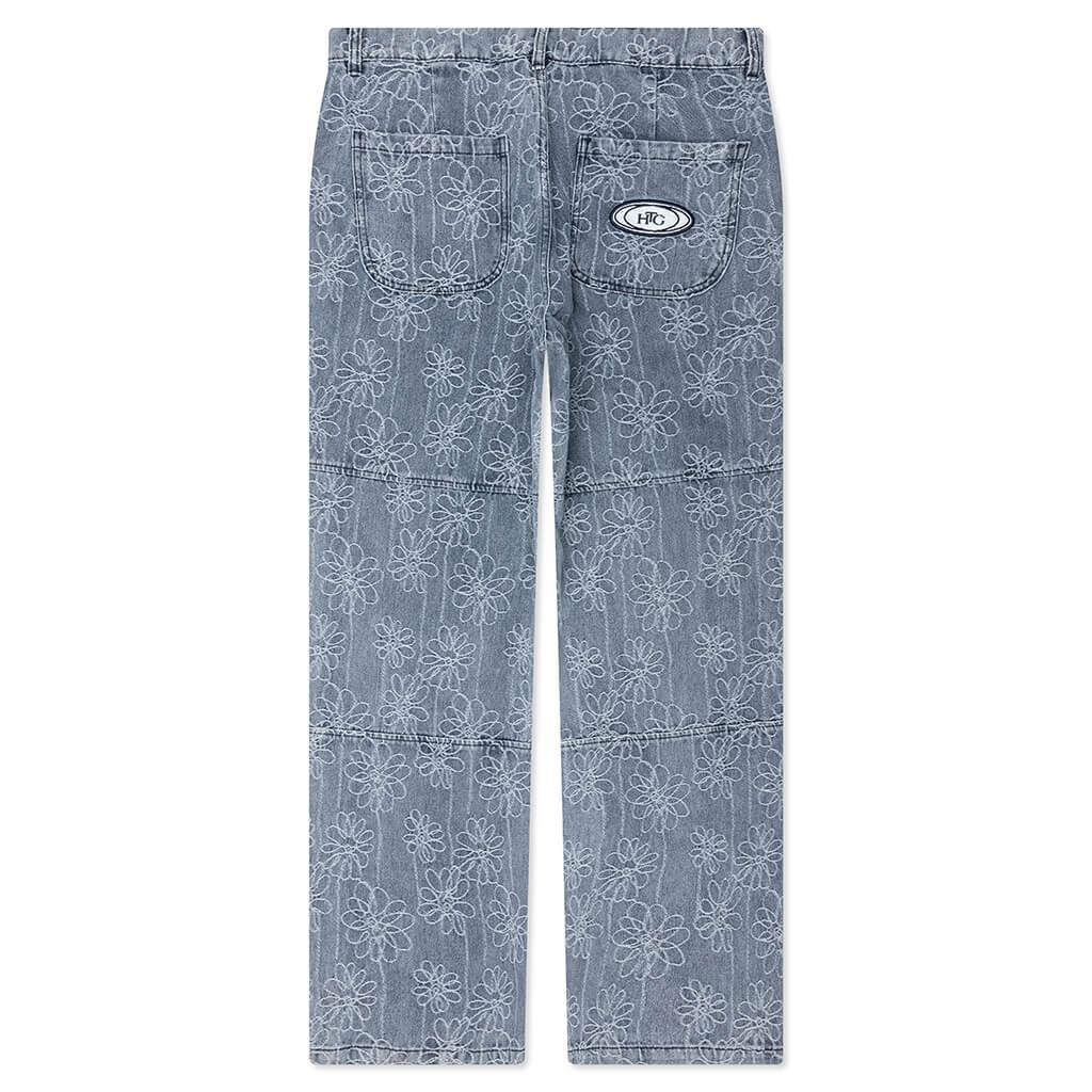 Flower Denim Pant - Light Indigo Male Product Image