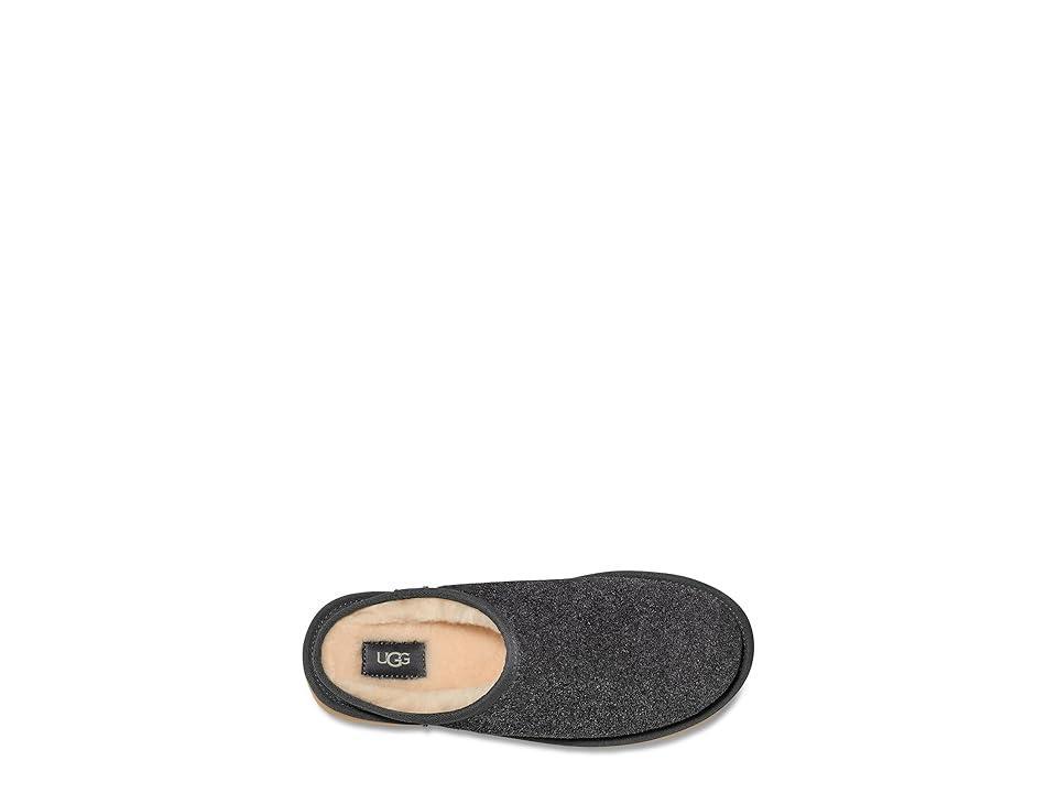 Mens UGG® Classic Slip-On Shaggy Suede Slipper - Dark Grey Product Image