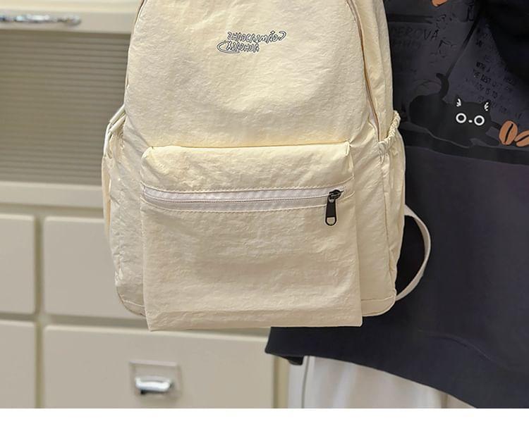 Lettering Multi-Pocket Backpack Product Image