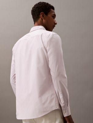 Stretch Cotton Slim Fit Thin Stripe Button-Down Shirt Product Image