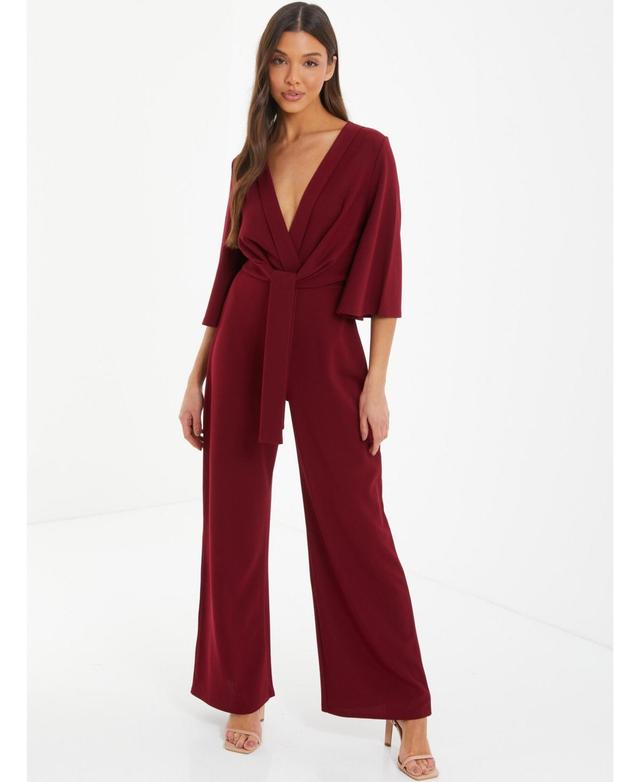 Quiz Womens Tie-Front Jumpsuit Product Image