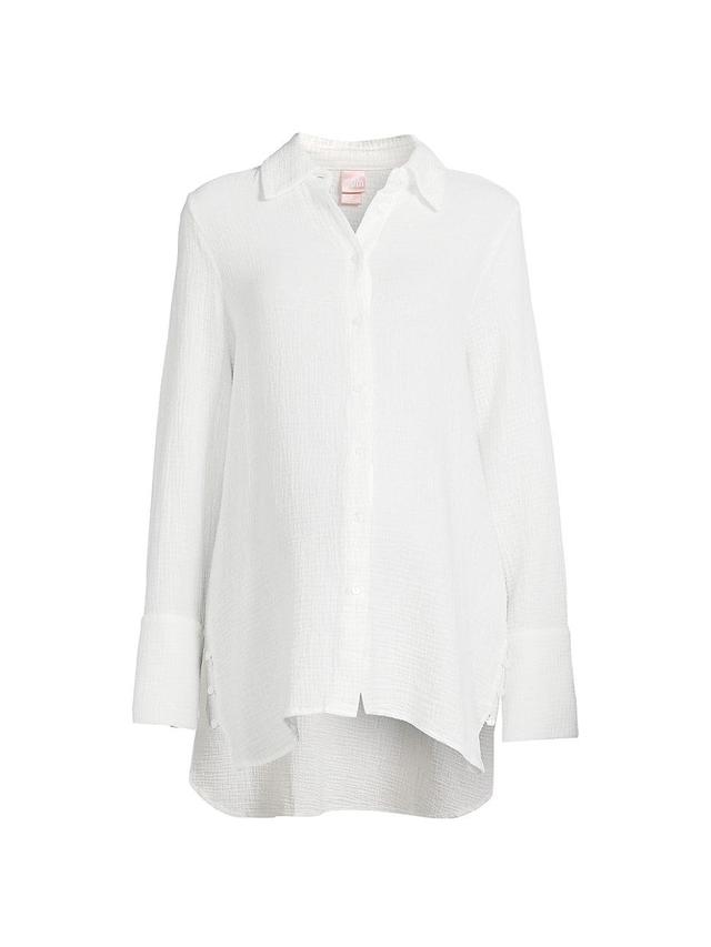 Nom Maternity The Everyday Gauze Maternity Button-Up Shirt Product Image