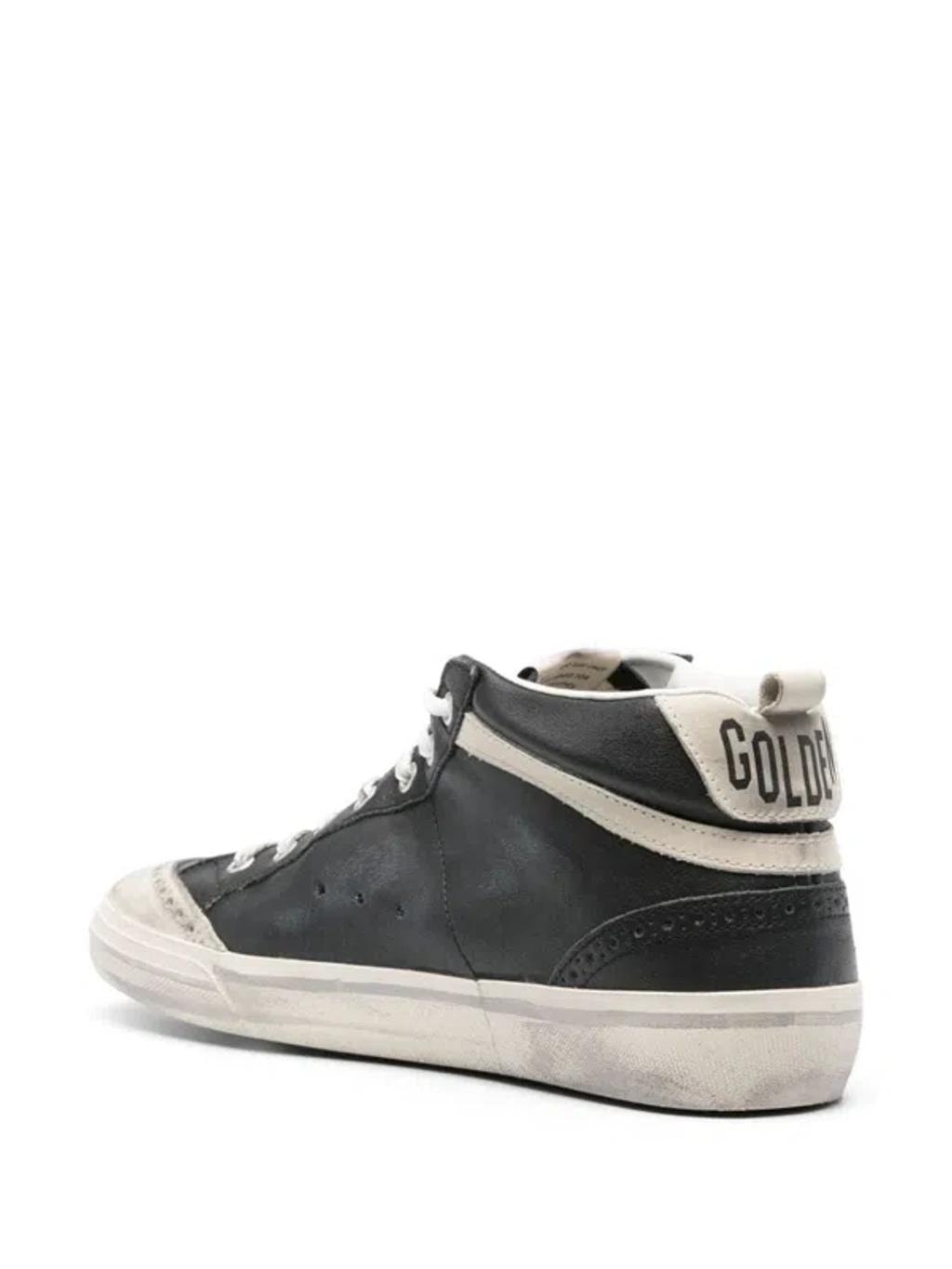 GOLDEN GOOSE Men's Mid Star Sneaker In Black,ice Product Image