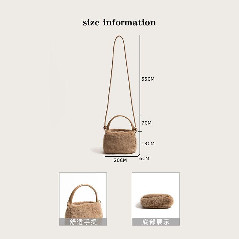 Top Handle Fluffy Crossbody Bag Product Image