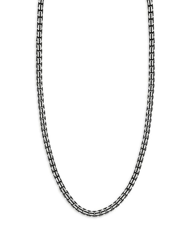 Milanesi And Co Oxidized Sterling Silver Box Chain Necklace, 24 Product Image