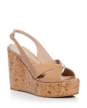 Carmen Patent Slingback Wedge Sandals Product Image