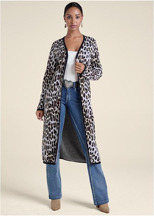 Snow Leopard Print Duster Product Image