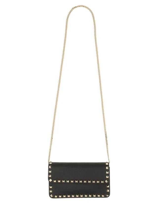 VALENTINO GARAVANI Rockstud Wallet In Black Product Image