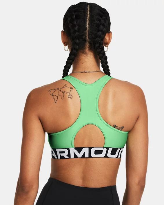 Women's HeatGear® Armour Mid Branded Sports Bra Product Image