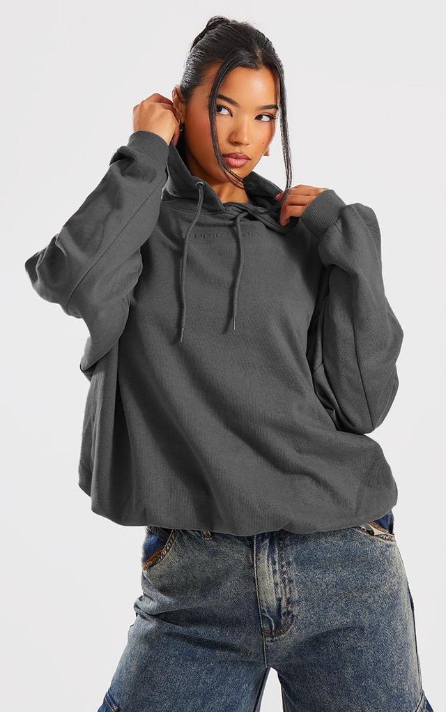 Teal Studio Mode Printed Cinch Bottom Hoodie Product Image