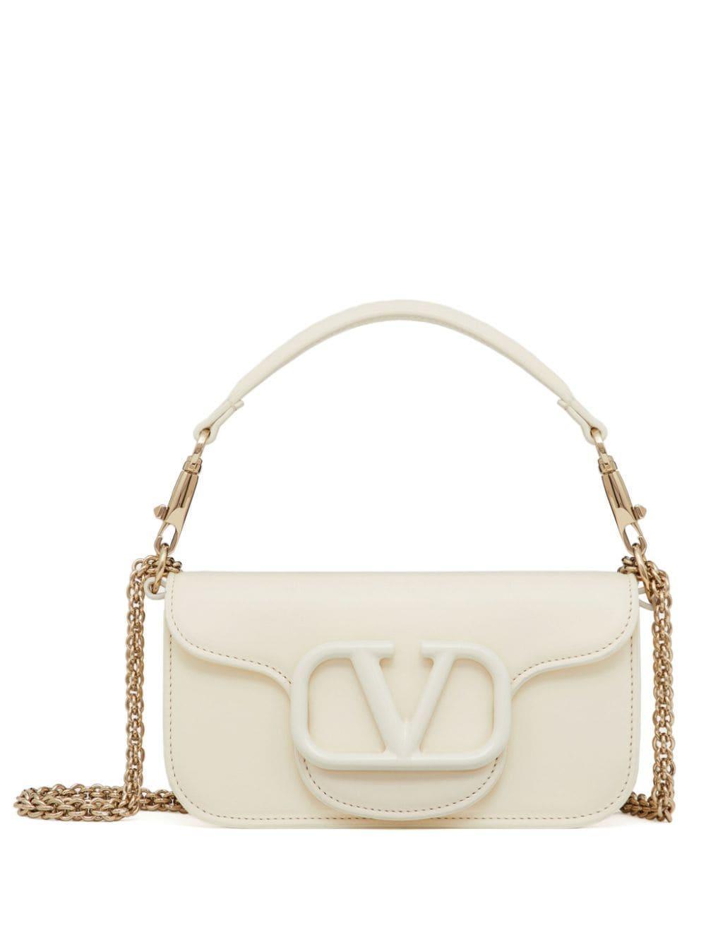 Locò Leather Shoulder Bag In White Product Image