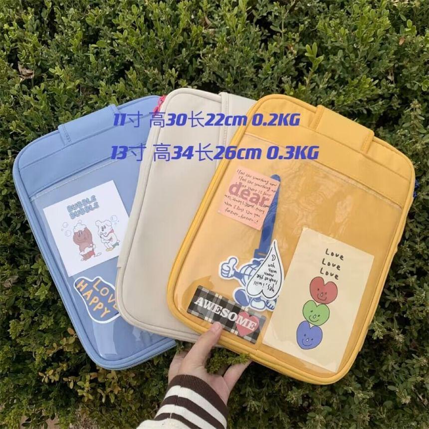 Transparent Panel Plain Tablet / Laptop Sleeve Product Image