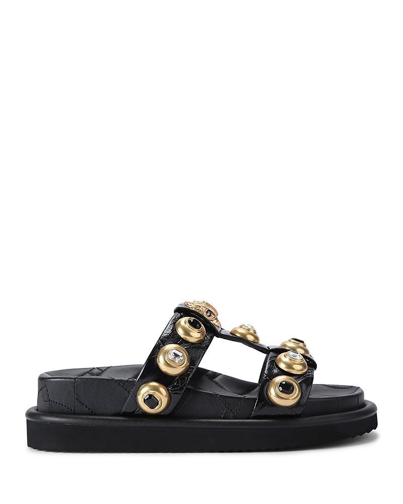 Kurt Geiger London Womens Orson Eagle Head & Crystal Studded Slide Sandals Product Image