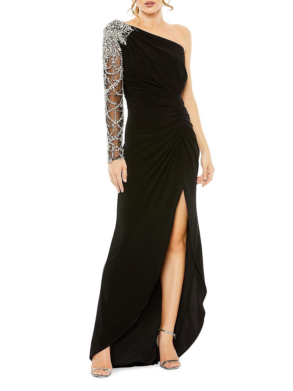 Mac Duggal Embellished One-Shoulder Gown Product Image