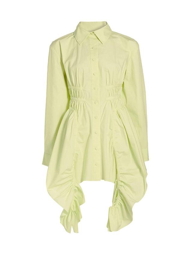 Womens Helene Cotton Draped Shirtdress Product Image