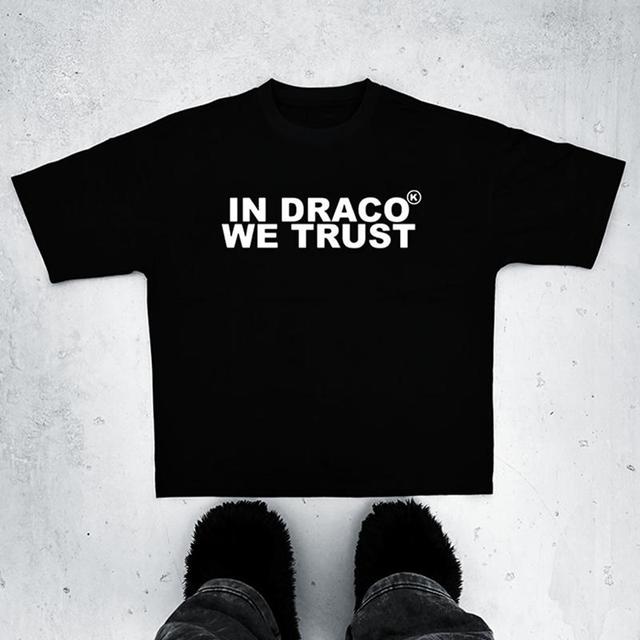 Vintage In Draco We Trust Graphic Cotton T-Shirt Product Image