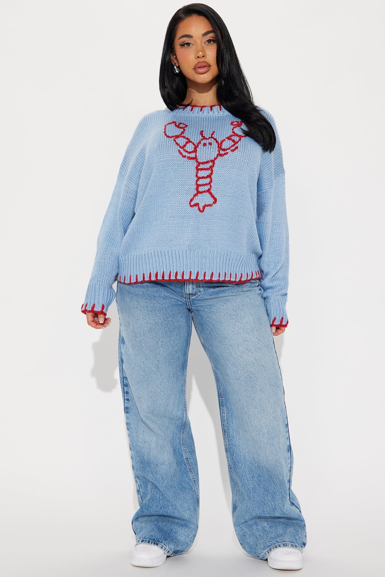 You're My Lobster Sweater - Blue/combo Product Image