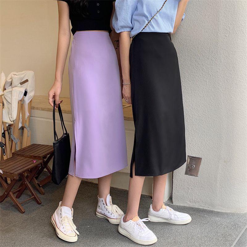 Denim Midi Skirt Product Image