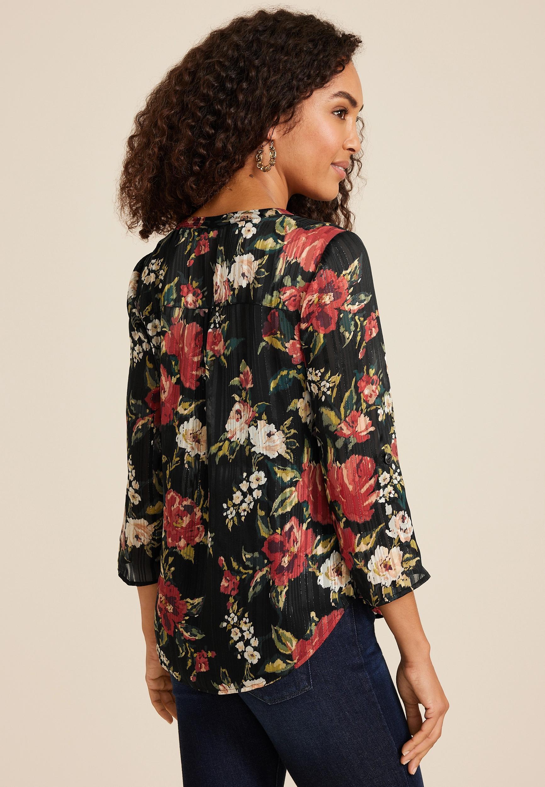 Atwood 3/4 Sleeve Popover Blouse Product Image