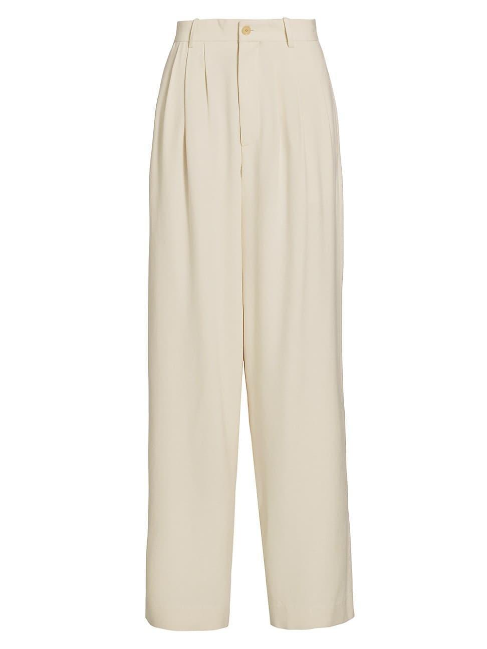 Womens Rufos Wide-Leg Silk Trousers product image