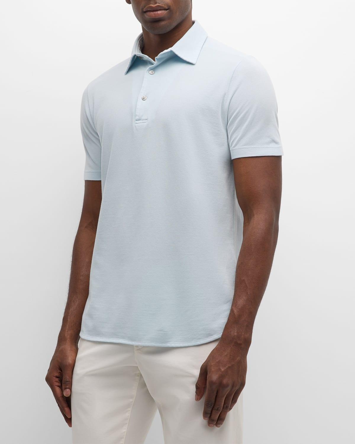 Mens Piqu Dyed Polo Shirt Product Image