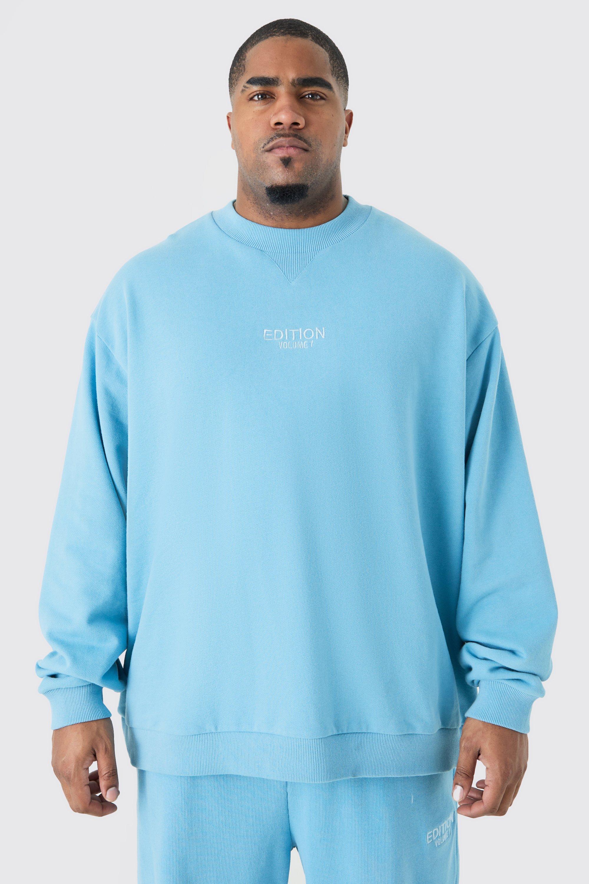 Plus EDITION Oversized Extended Neck Heavyweight Sweatshirt | boohooMAN USA Product Image