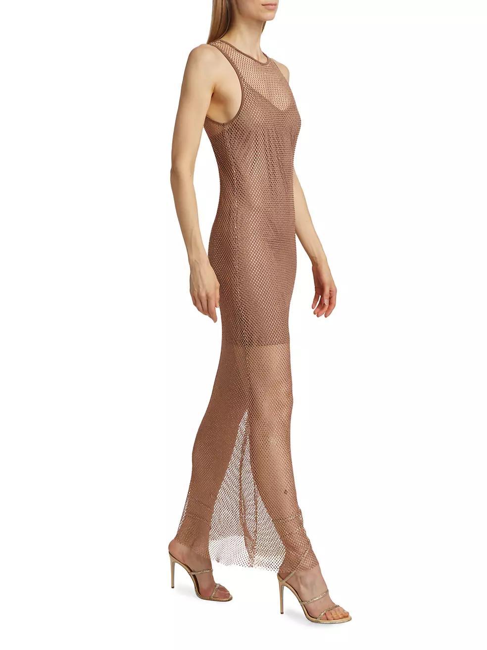 Mika Crystal Mesh Maxi Dress Product Image