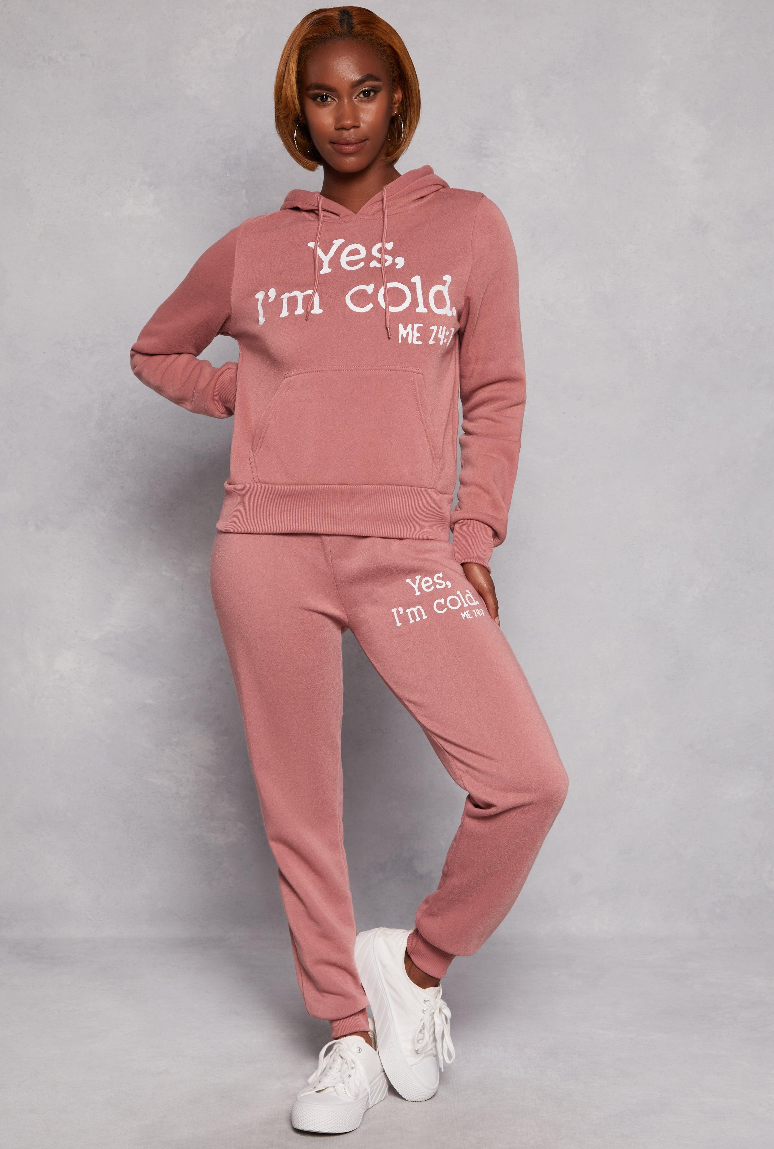 Womens Yes Im Cold Joggers Product Image