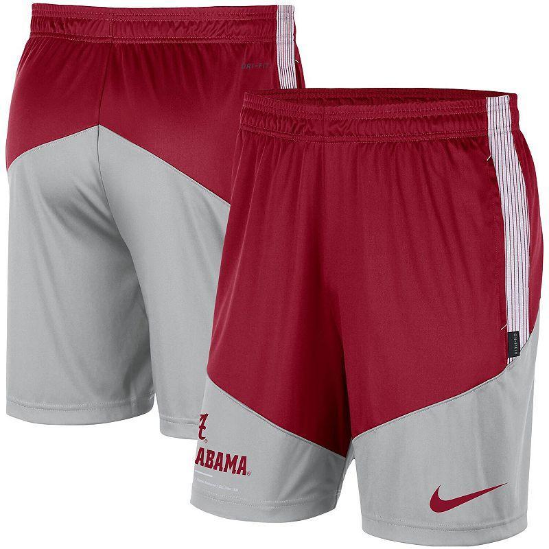 Mens Nike Crimson/Gray Alabama Crimson Tide Team Performance Knit Shorts Red Product Image