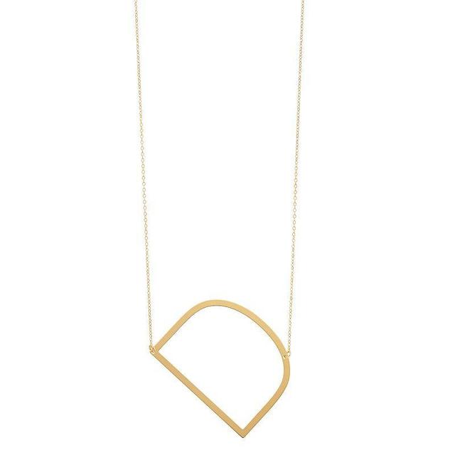 14K Gold Initial Necklace, Womens 14k Gold B Product Image