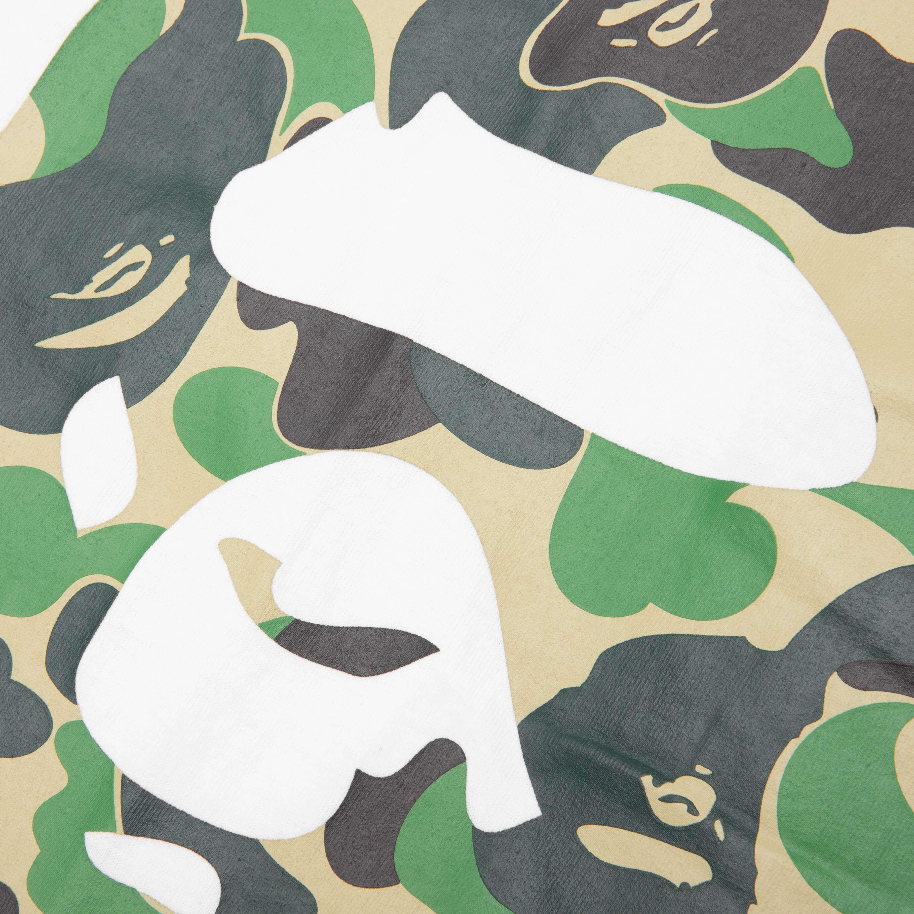 Abc Camo Side Big Ape Head Tee - White/Green Male Product Image