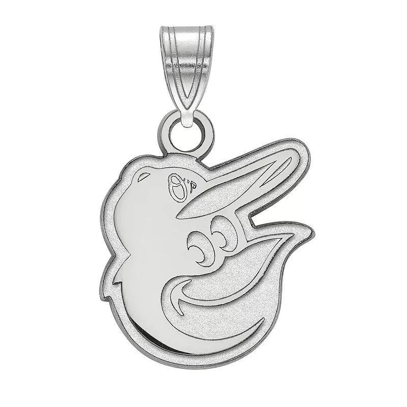 LogoArt Sterling Silver Baltimore Orioles Small Pendant, Womens Product Image