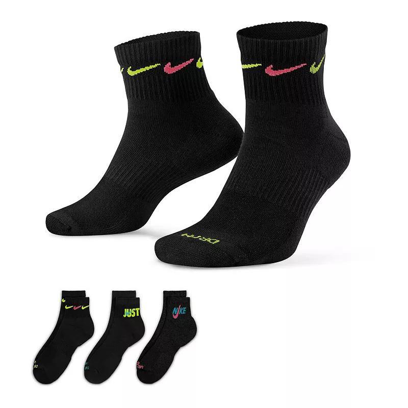 Mens Nike 3-pack Everyday Plus Cushion Ankle Training Socks Product Image