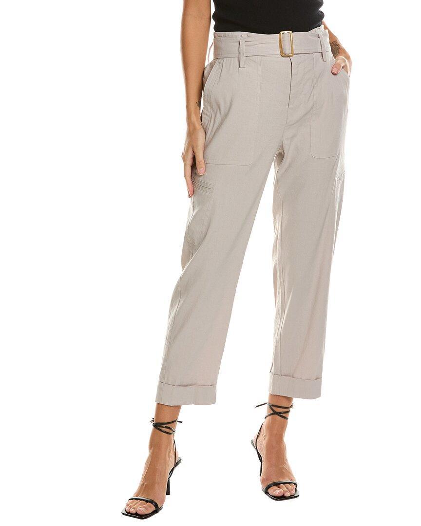 VINCE Belted Linen-blend Pant In Beige product image