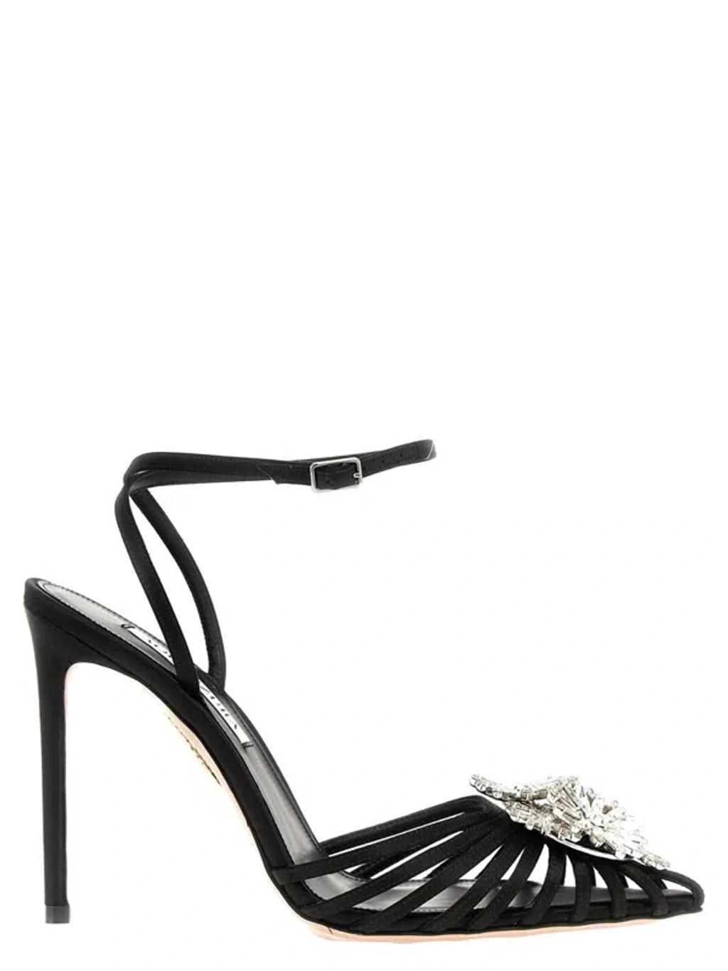 Crystal Margarita Embellished Pumps In Black Product Image