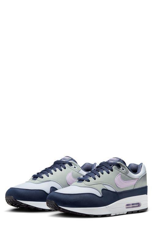 Nike Mens Air Max 1 - Shoes Football Grey/Lilac Bloom Product Image